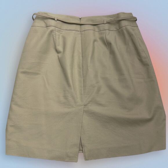 LIZ CLAIBORNE Women’s 12 Tan Belted Skirt - Picture 3 of 4